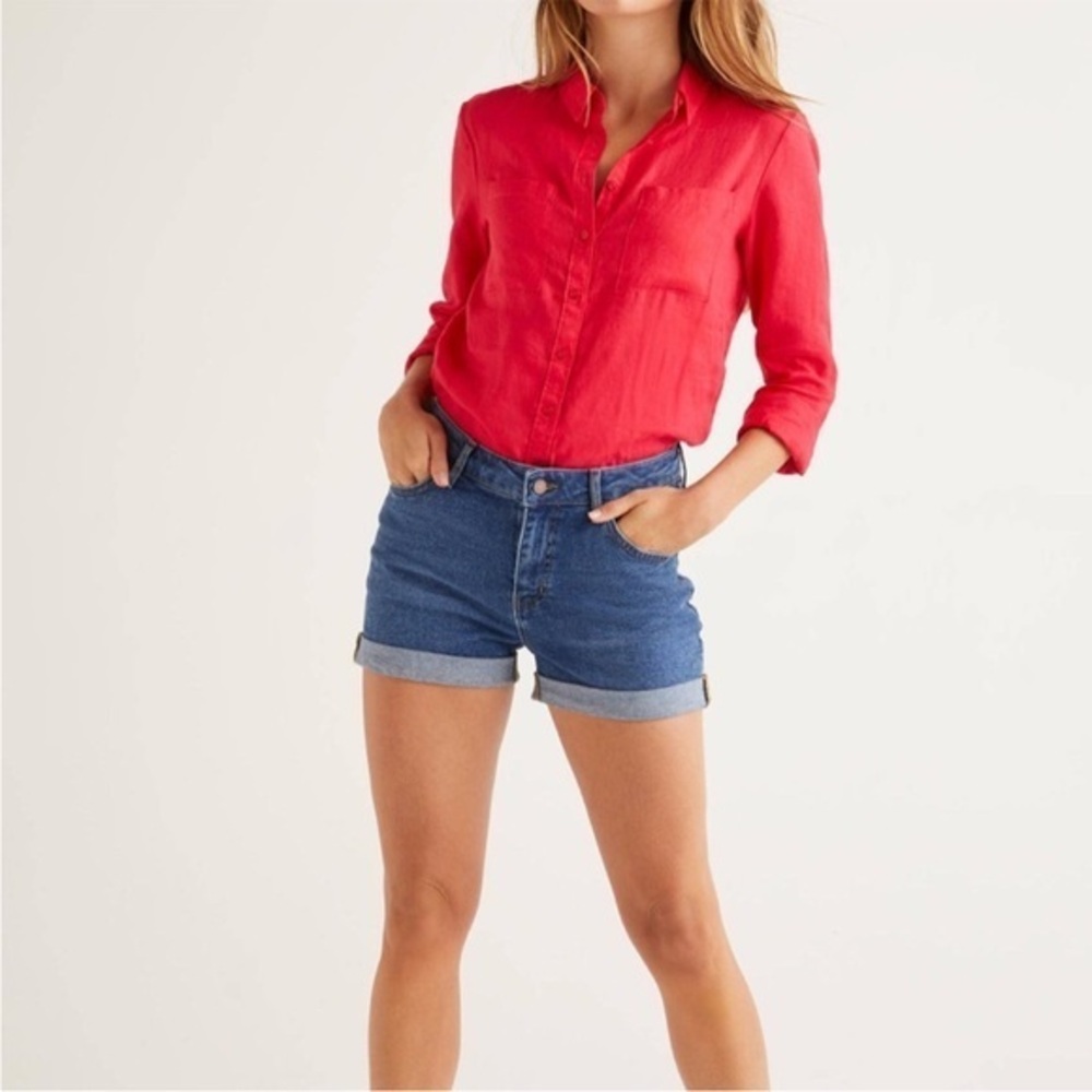 Boden Denim High Waist Shorts Sz 4